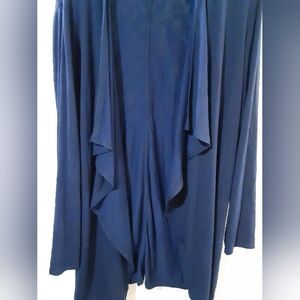 Liz Claiborne Blue Open Front Cardigan Drape XL
